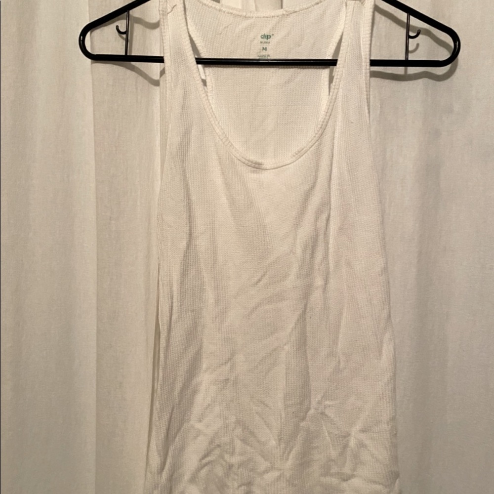 Dip Sleep White Tank Top